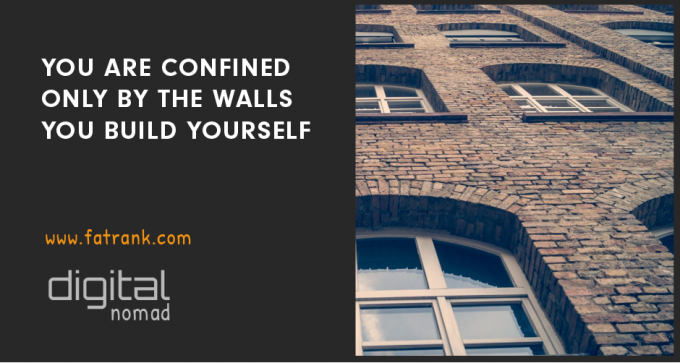 confined by the walls you build yourself