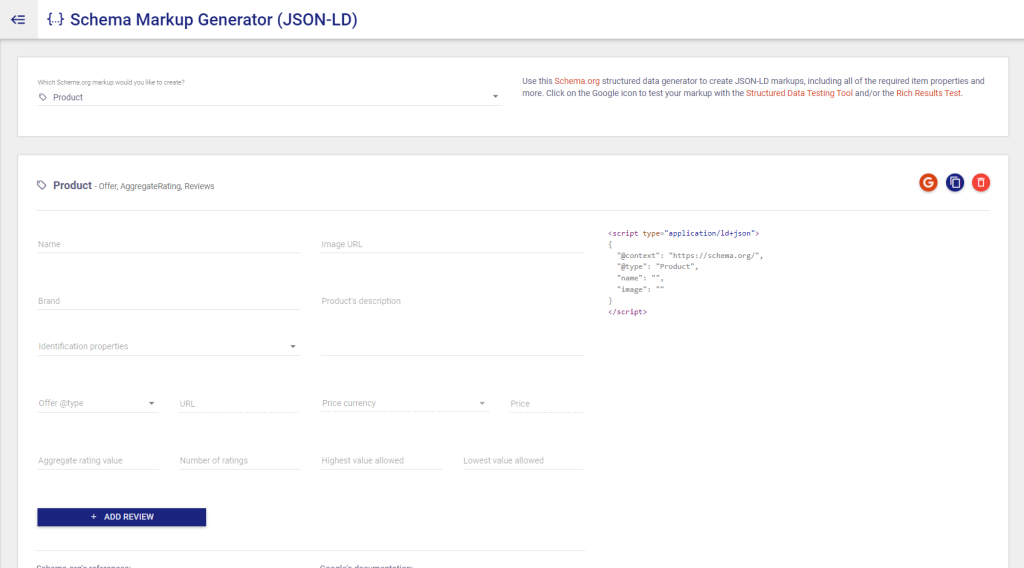 merkle schema markup generator